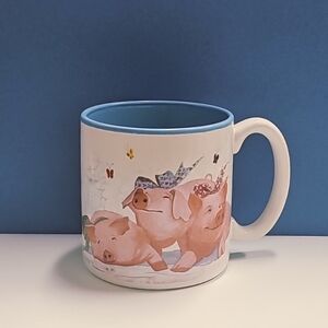 1990 Potpourri Designs Cute Pink Pig Design Mug Made In KOREA